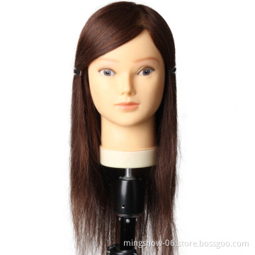 Training Mannequin Head Make up 100%Human Hair
